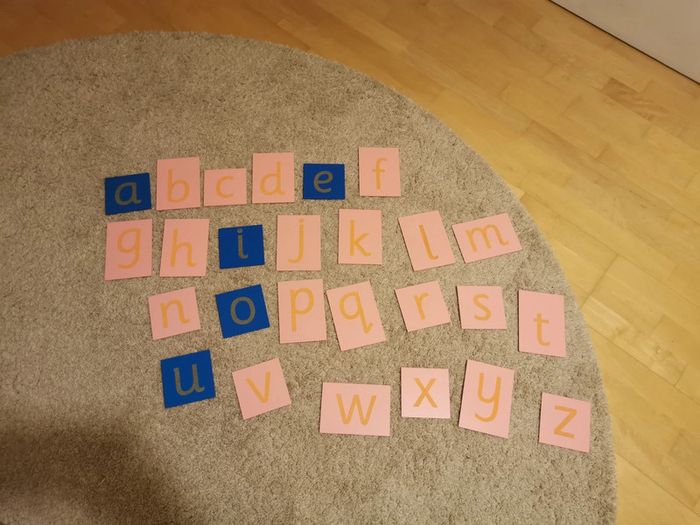 Lettres rugueuses montessori