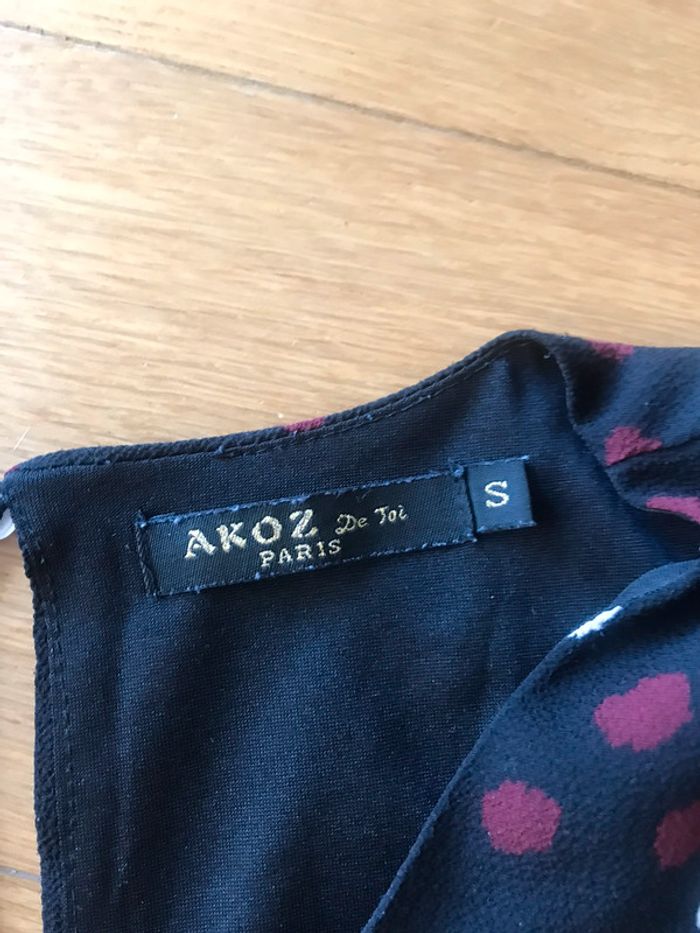 Robe noir à pois blanc et rouge Akoz de toi S - photo numéro 4