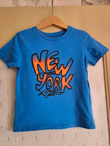 T-shirt garçon 6 ans comme neuf bleu orange la halle
