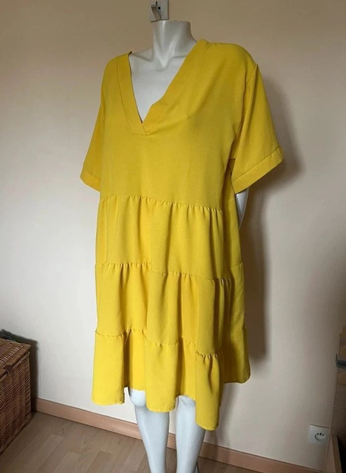 🌼 Robe jaune patineuse Fleur & Compagnie Taille XL 🌼