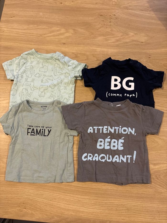 Lot tees shirts 3 mois