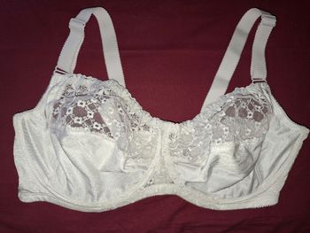 Soutien-gorge blanc dentelle et broderies Caralino - Taille 110E (FR)