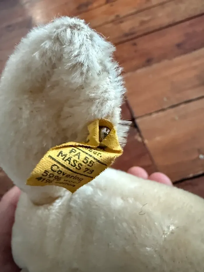Peluche très ancienne rigide Steiff phoque otarie 14cm Robbe vintage collection - photo numéro 6