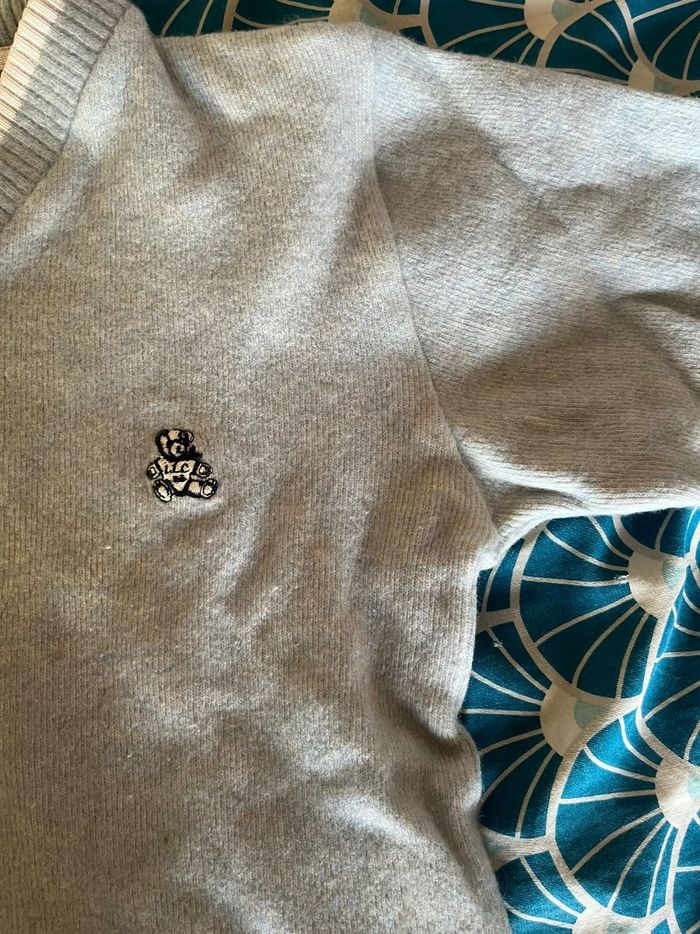 Pull bleu clair col V - photo numéro 2