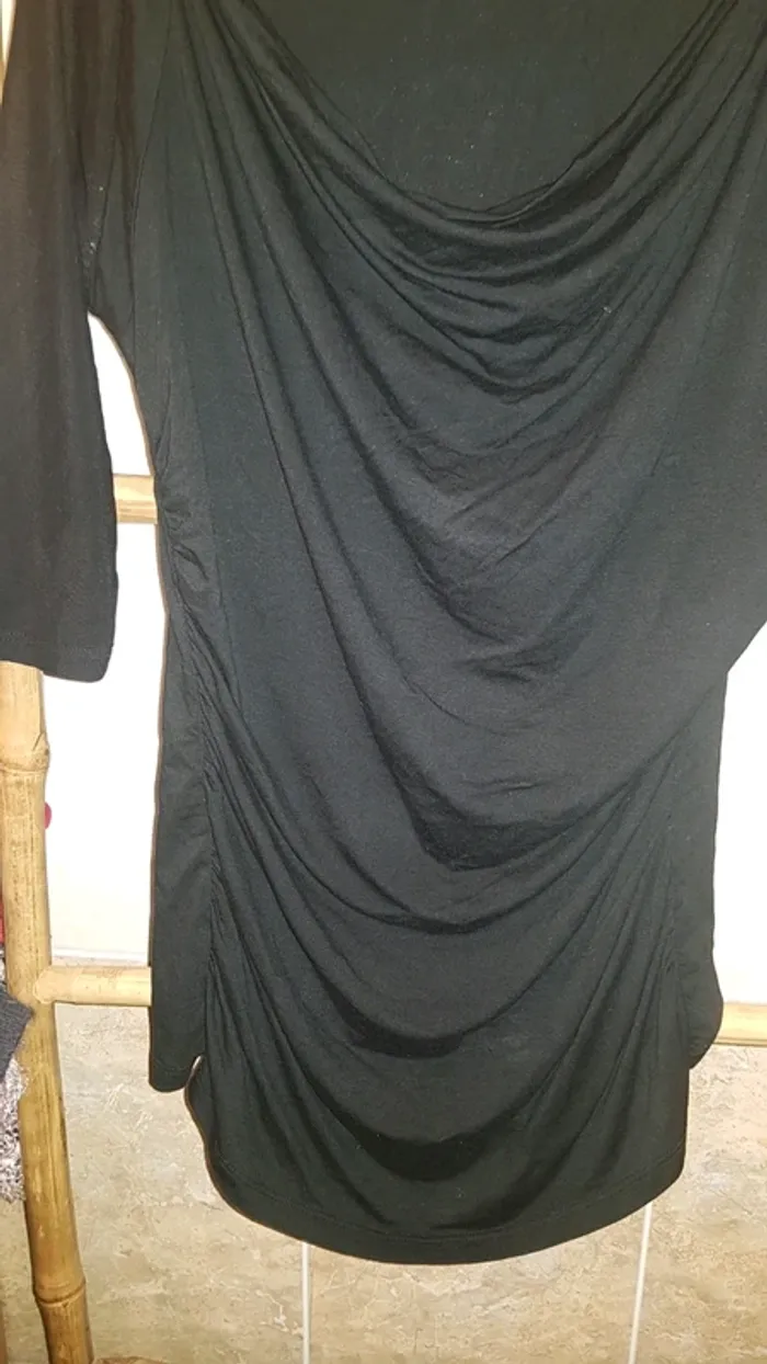 Tunique noire manches transparentes - photo numéro 3