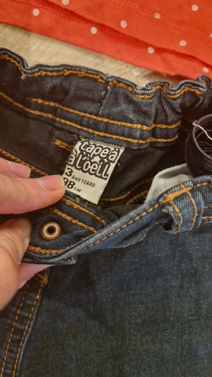 Ensemble tshirt papillon In extenso et Jeans slim Tape à l'œil 💘 3 ans - photo numéro 5