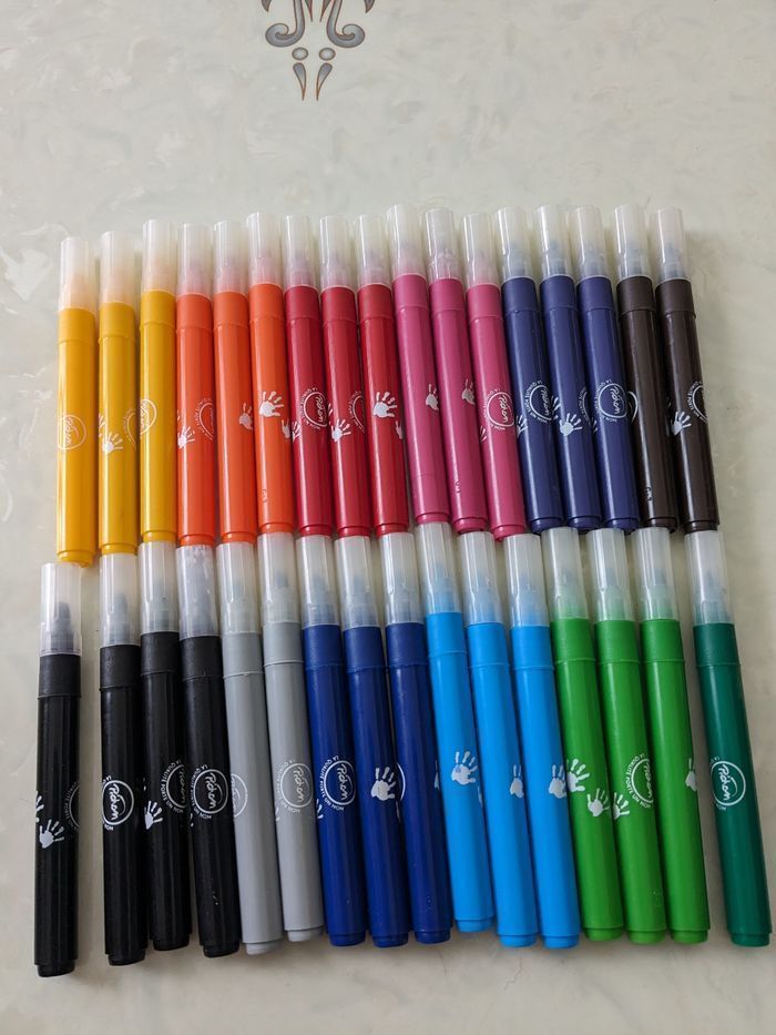 Lot de 33 feutres  Pichon, à grosse pointe. - photo numéro 2