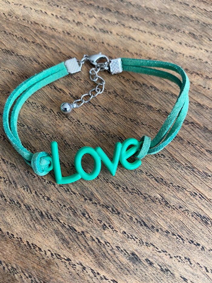 Bracelet cordon vert