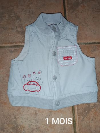 Veste sans manche garçon 1 MOIS