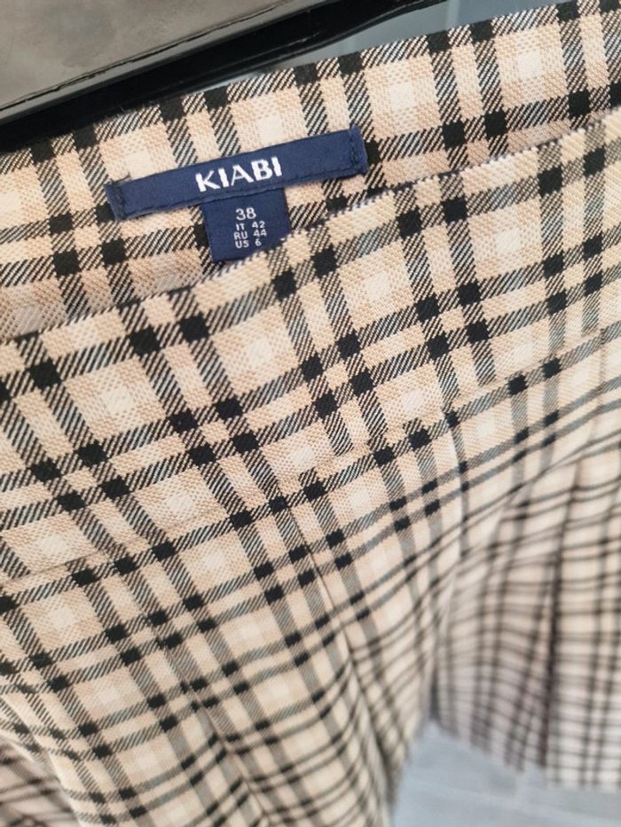 Jupe beige à carreaux kiabi - photo numéro 3