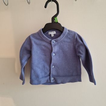 3 mois gilet bleu oiseau