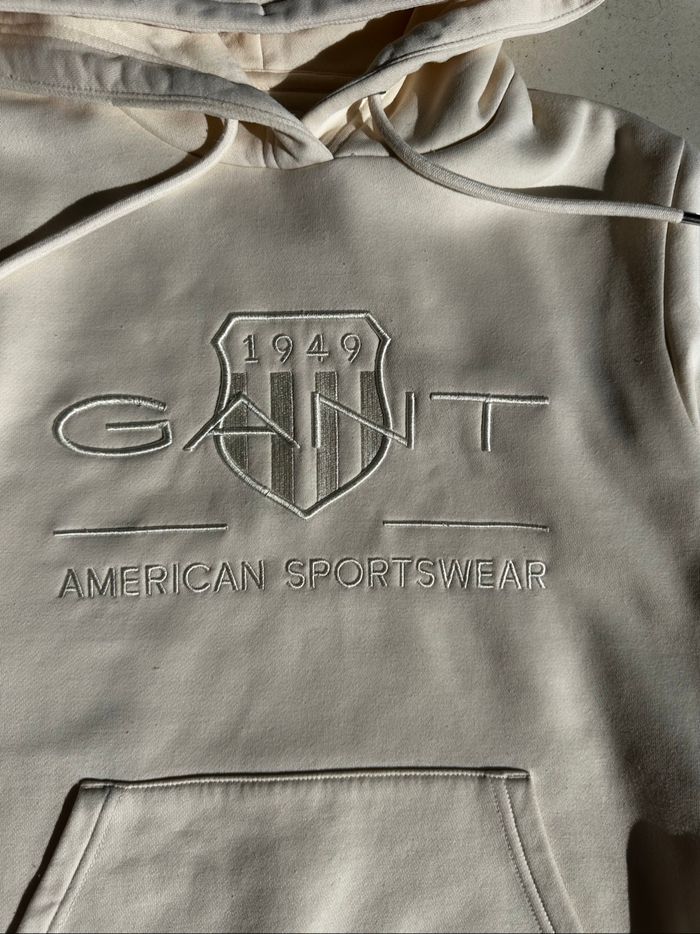 Sweat à capuche Gant Beige taille S 👕 - photo numéro 7
