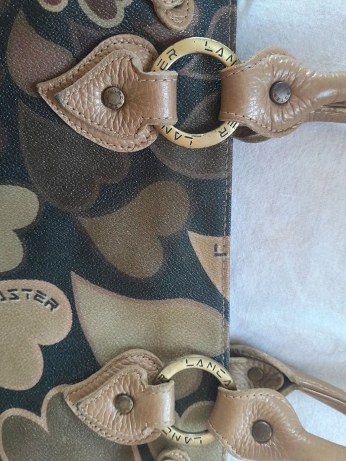 Très beau sac en cuir a motifs vintage Lancaster - photo numéro 7