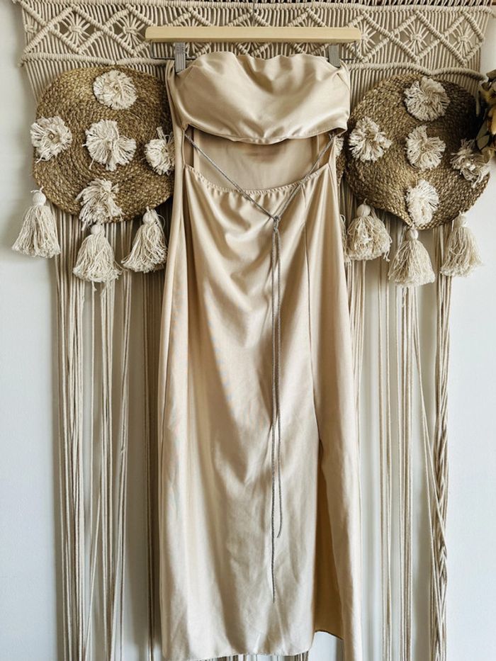 Robe bustier satinée taille unique