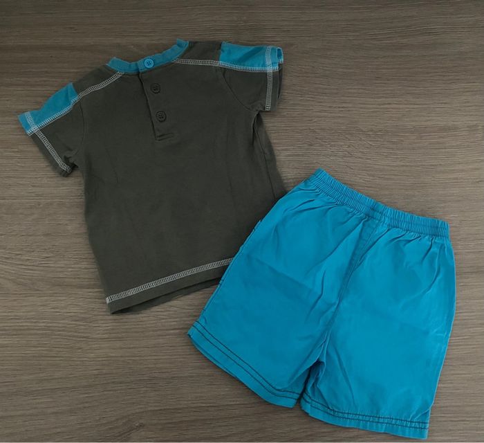 Ensemble été t-shirt manches courtes et short 6 mois - photo numéro 2