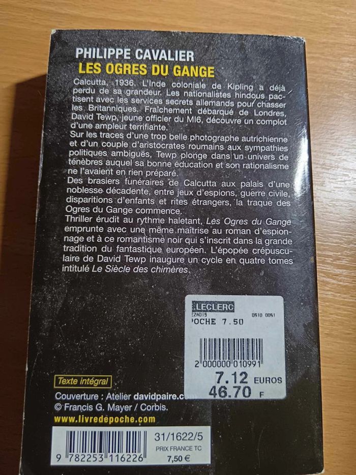 Livre Les Ogres du Gange de Philippe Cavalier - photo numéro 2