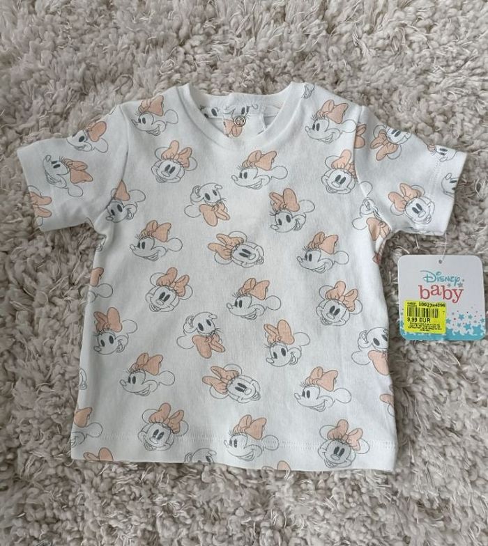 Tee-shirt Minnie en 100% coton pour bébé de 3 à 6 mois