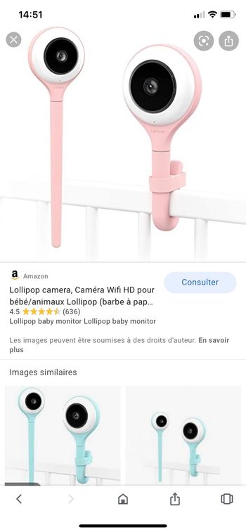 Babyphone caméra lollipop