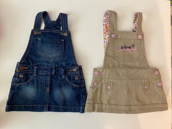 Lot de deux salopette jupe