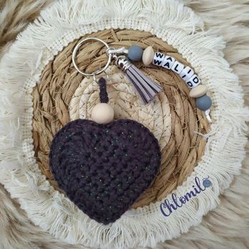 Porte clé coeur personnalisé