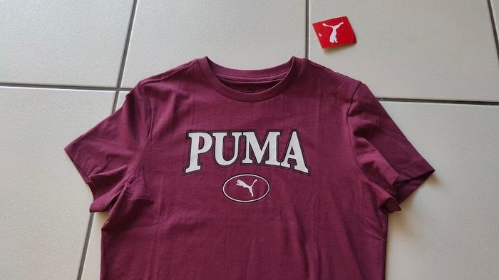 Tee shirt Puma bordeaux taille 16 ans NEUF - photo numéro 4