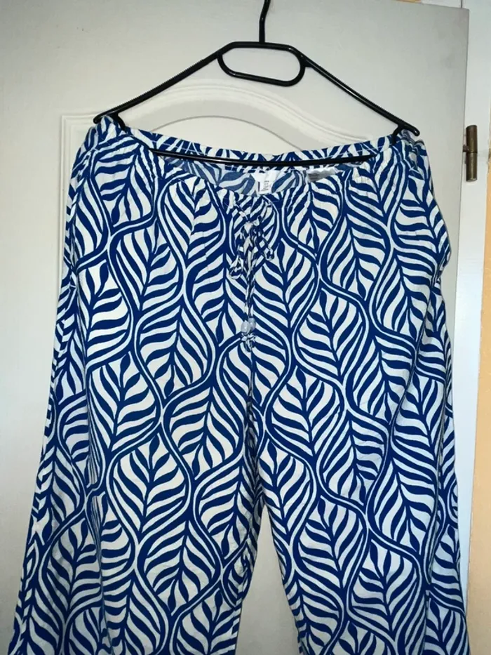 pantalon bleu et blanc h&m - photo numéro 7