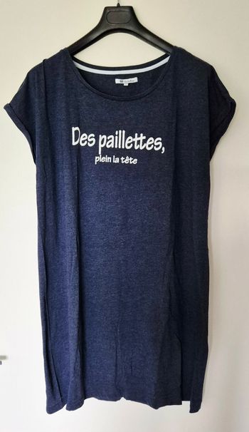 Robe/chemise de nuit "Des paillettes plein la tête"