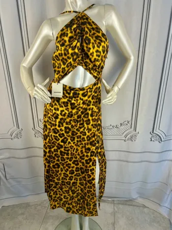 Robe longue Léopard Sandro T. 40 / 42 neuve