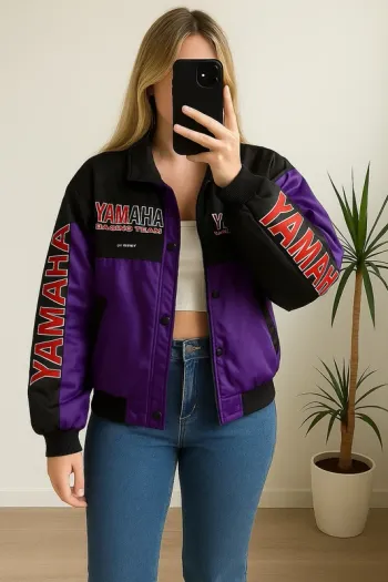 Veste de moto racing Yamaha by Kenny violet et noir taille XS/S oversize unisex