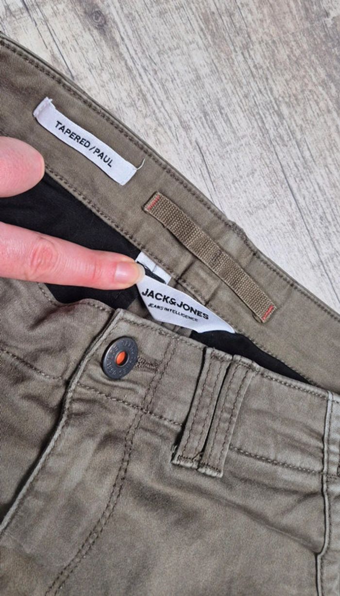 Pantalon cargo garçon kaki - Jack & Jones - 12/14 ans - photo numéro 2