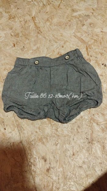 Short fille taille 86 12-18mois