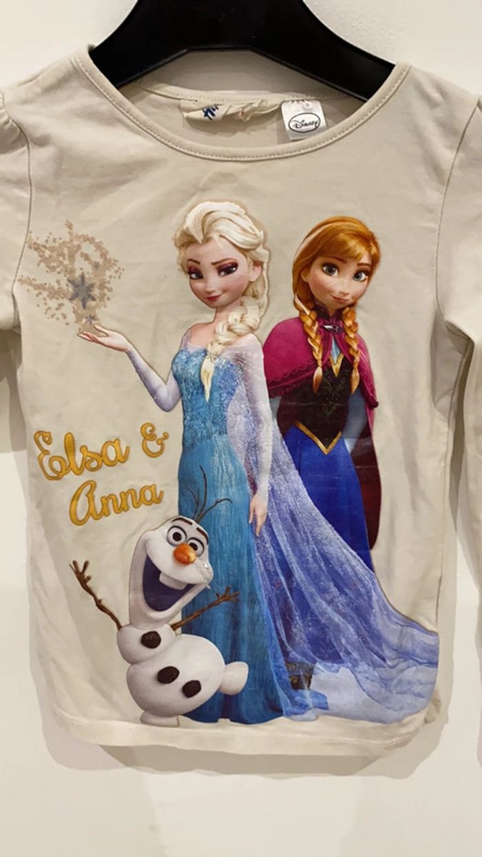 T-shirt manches longues, la reine des neiges, 4-6ans - photo numéro 2