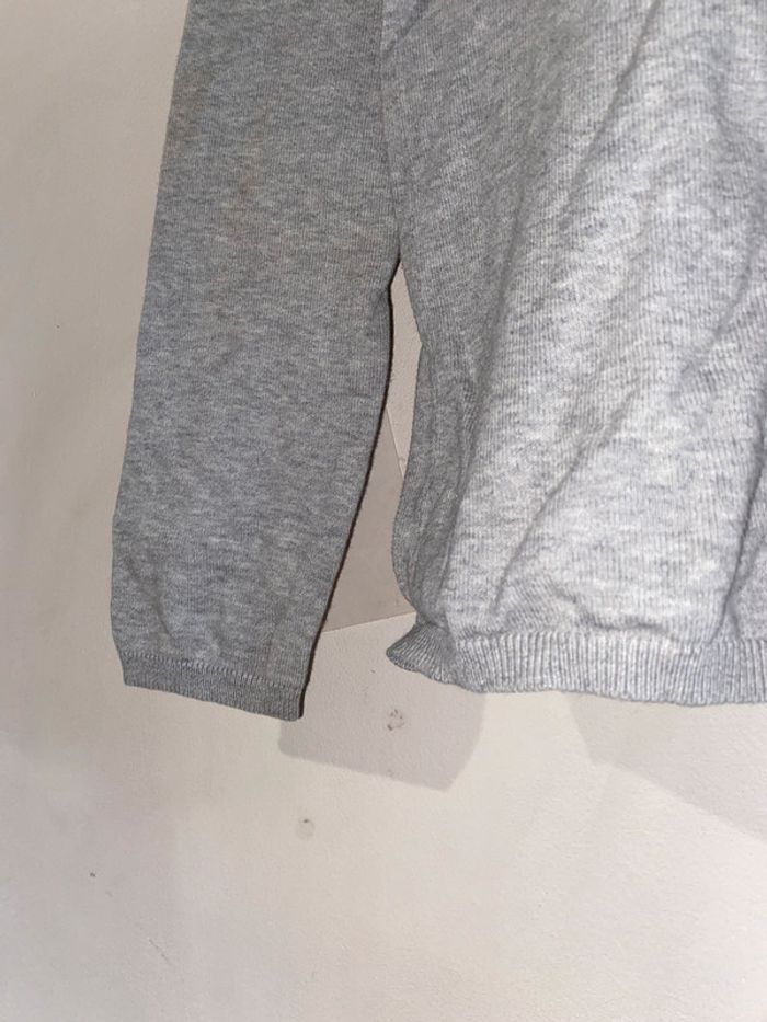 314 - gilet gris à détail marron sur les coudes - photo numéro 6