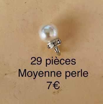 Perle avec anneau strass