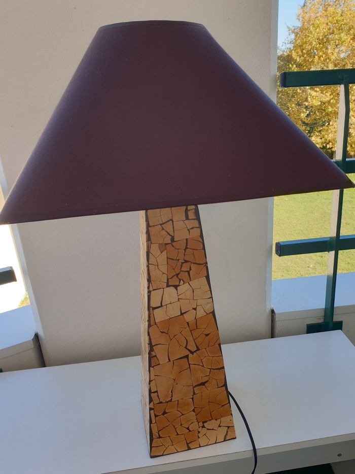 Lampe indonésienne en coco. 75cm