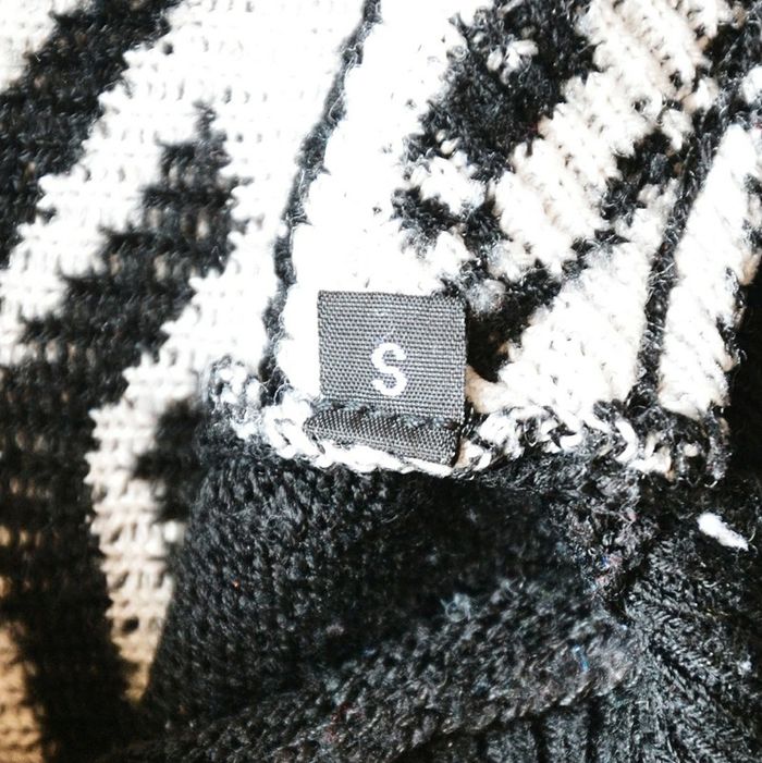 Desigual Pull Acrylique Col évasé Noir et Blanc Femme Exclusive Collection Vintage (Taille S) - photo numéro 7