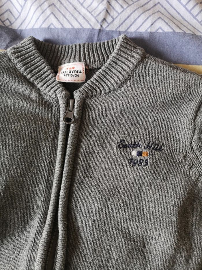 Gilet zippé gris tape à l'œil 4 ans - photo numéro 3