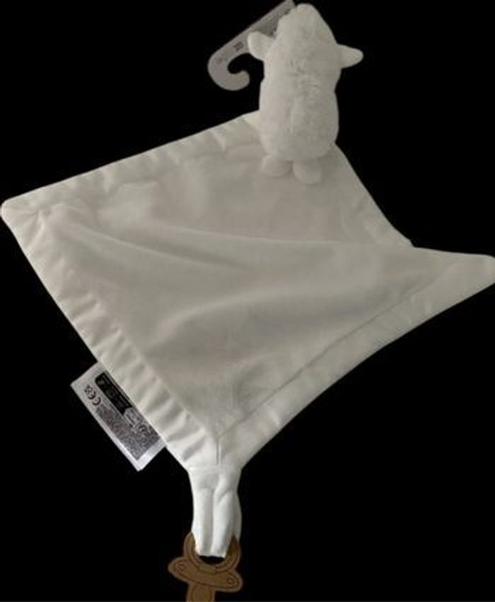 ❤️B4891 Doudou plat Mouchoir Mouton Agneau Blanc Born In 2025 Primark - photo numéro 2