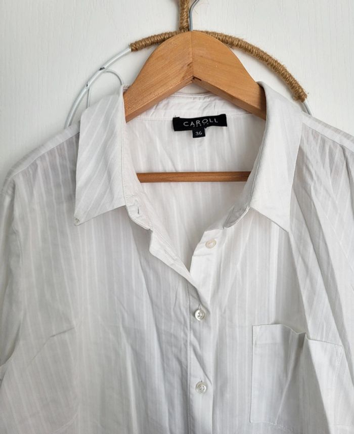 Chemise blanche manche longue Caroll taille 36 - photo numéro 2