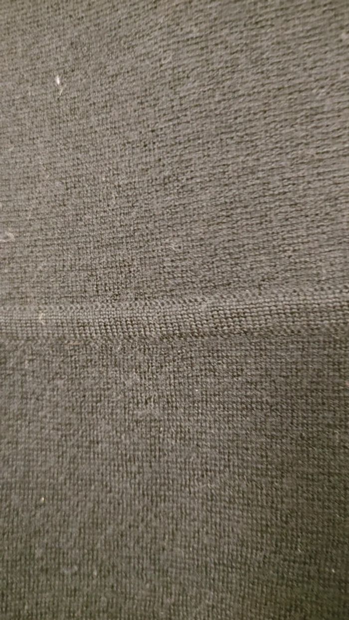 Magnifique mini robe en laine et acrylique manches courtes près du corps maille - photo numéro 7