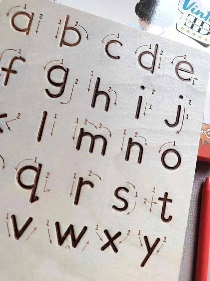 Tablette d'écriture en bois double face - photo numéro 4