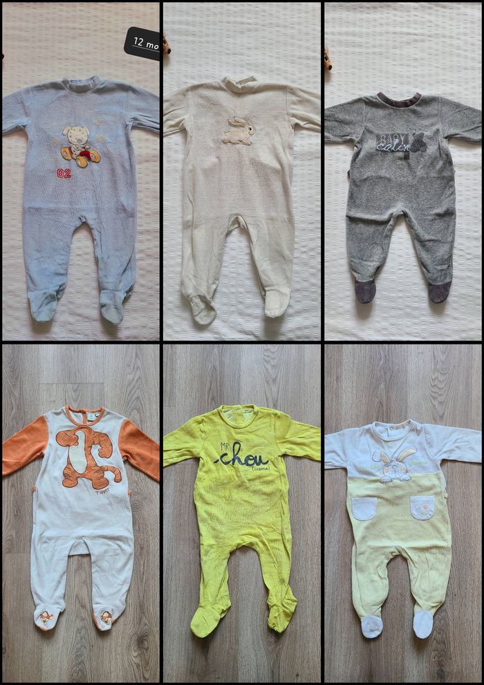 Lot pyjama grenouillère 12 mois - photo numéro 2
