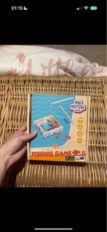 Jeux de pêche en bois en très bon état