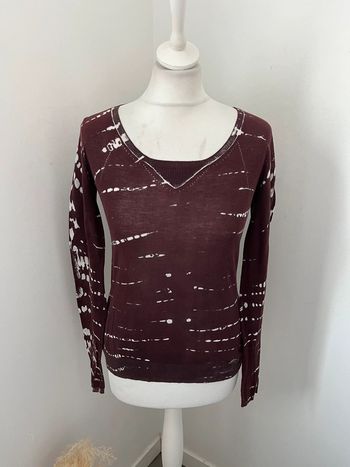 Pull fin chiné et blanc DDP S