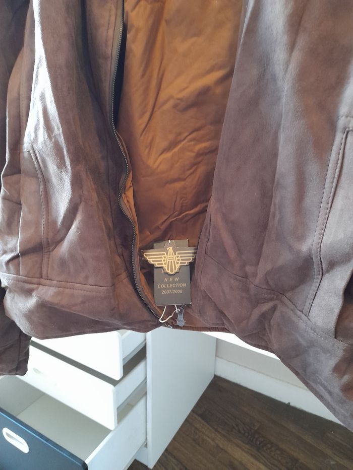 Veste en Daim marron T xxl, marque REPORTAGE. - photo numéro 2