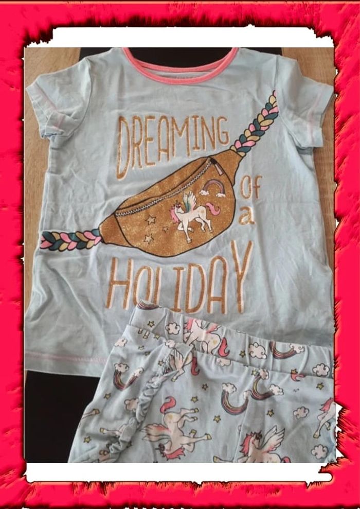 Pyjama 2 pièces été 5 ans à paillettes - photo numéro 2