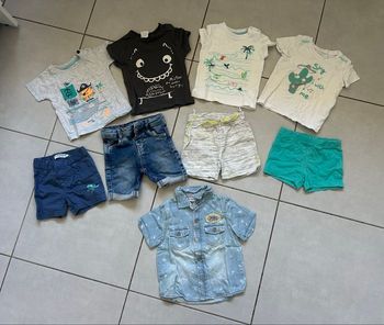 Lot 9 vêtements été garçon 12 mois