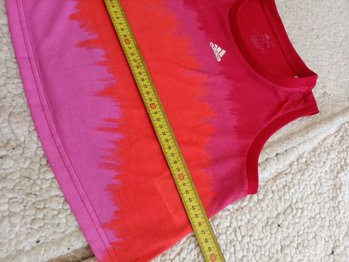 Débardeur crop top Adidas Primegreen rouge/rose Aeroready sport vintage - photo numéro 7