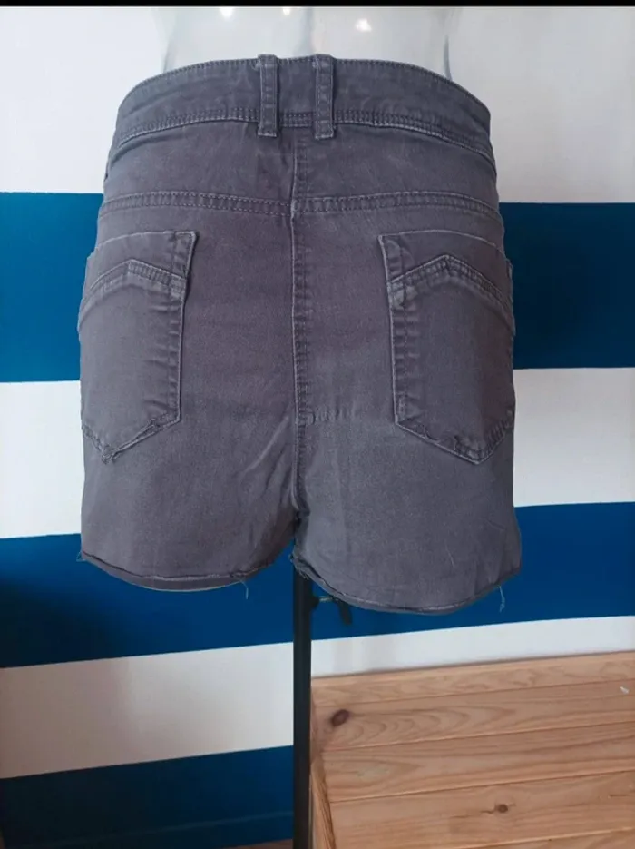 Short effet déchiré marron/gris Canda femme taille 46 - photo numéro 2