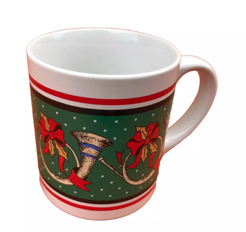 Tasse / Mug de Noël Céramique blanche Décor 4 Cors